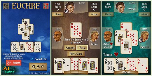 Android Euchre Free screen shots