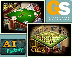 Omar Sharif Bridge II and Chess Tournament II splash screens