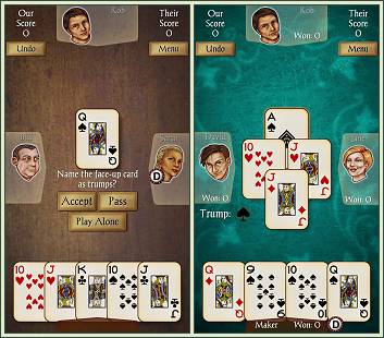 Android Euchre screenshots