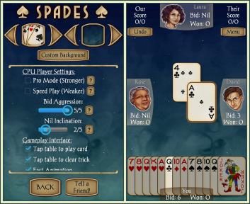 Android Spades screenshots